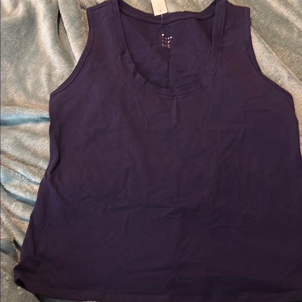 A New Day Purple Sleeveless Tank Top with Scoop Neck